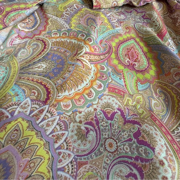 Zara Home Multicolor Paisley Oversized Tunic Blouse Size M - Picture 5 of 12